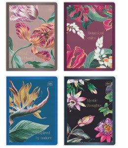 ZESZYT A5 80 KARTEK W KRATKĘ METALLIC GRANDIFLORA MIX 70G 6908 INTERDRUK