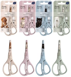NOŻYCZKI SZKOLNE 13CM PUPPY SIGN 1 SZT MIX 9534 INTERDRUK