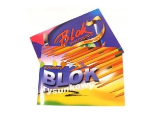 BLOK RYSUNKOWY KOLOROWY A4 16 KARTEK 0966 KRESK