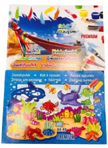 BLOK RYSUNKOWY A4 40 KARTEK BIAŁY PREMIUM 115G 1458 KRESK