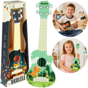 KOLOROWA GITARA DLA DZIECI UKULELE INSTRUMENT EDUKACYJNY 40CM