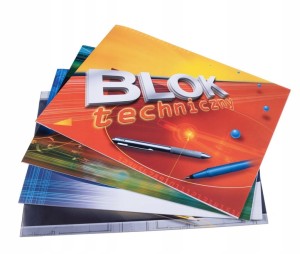 BLOK TECHNICZNY A4 10 KARTEK BIAŁY 0012 KRESKA