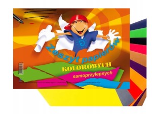 BLOK ZESZYT PAPIERÓW KOLOROWYCH SAMOPRZYLEPNY A5 8 KARTEK 0836 KRESKA