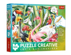 PUZZLE 500 ELEMENTÓW CREATIVE RAJSKIE PTAKI 37564 TREFL