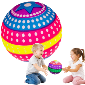 PIŁKA GUMOWA PVC 23CM PLAŻOWA KOLOROWA DO ZABAWY