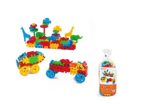 KLOCKI KONSTRUKCYJNE WAFLE WOREK MIX 100 ELEMENTÓW GXP-665045 MARIOINEX