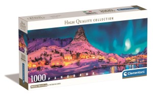 PUZZLE 1000 ELEMENTÓW PANORAMA COLORFUL NIGHT LOFOTEN ISLAND 39870 CLEMENTONI