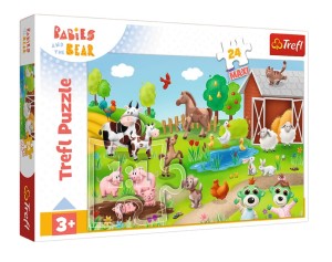 PUZZLE 24 ELEMENTY MAXI BOBASKI I MIŚ, BOBASKI I ZWIERZĘTA 14372 TREFL