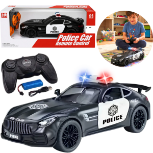 DUŻE AUTO POLICJA NA RADIO ZDALNIE STEROWANE ZE ŚWIATŁAMI ŁADOWANIE USB
