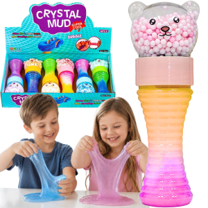 SLIME MASA PLASTYCZNA ROZCIĄGLIWA Z KULKAMI GLUTEK MIŚ