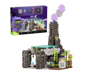 KLOCKI KONSTRUKCYJNE WAFLE MINI ZOMBIE MROCZNA FABRYKA 204 ELEMENTY 910115 MARIOINEX
