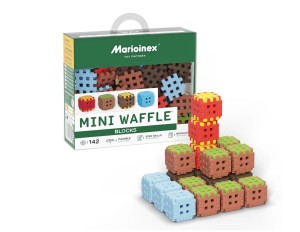 KLOCKI KONSTRUKCYJNE WAFLE MINI GREEN 142 ELEMENTY 908204 MARIOINEX