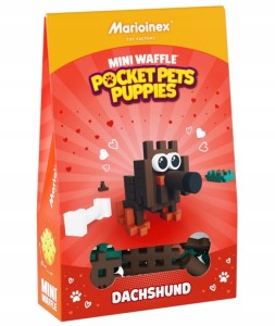 KLOCKI KONSTRUKCYJNE MINI WAFLE POCKET PETS JAMNIK 907832 MARIOINEX