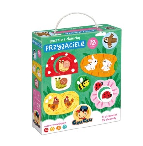PUZZLE 11 UKŁADANEK 22 ELEMENTY Z DZIURKĄ PRZYJACIELE 4904 CZUCZU 