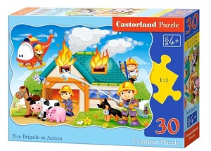 PUZZLE 30 ELEMENTÓW STRAŻ POŻARNA FIRE BRIGADE IN ACTION B-03525-1 CASTORLAND