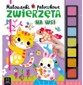 KSIĄŻECZKA SENSORYCZNA MALOWANKI PALUSZKOWE ZWIERZĘTA NA WSI 4306 AKSJOMAT
