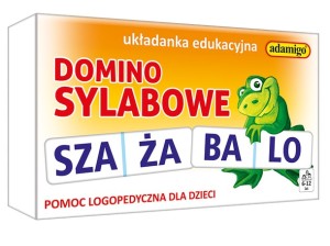 GRA EDUKACYJNA DOMINO SYLABOWE POMOC LOGOPEDYCZNA 4812 ADAMIGO