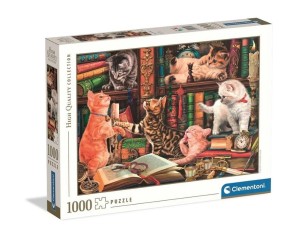 PUZZLE 1000 ELEMENTÓW HQC CURIOUS WHISKERS CIEKAWSKIE KOTY 37100 CLEMENTONI