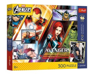 PUZZLE 300 ELEMENTÓW PREMIUM MARVEL SIŁA DRUŻYNY Z PLAKATEM 23046 TREFL
