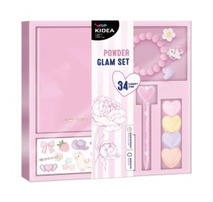 ZESTAW KREATYWNY GLAM SET PUDROWY 34 ELEMENTY GSP34KA KIDEA