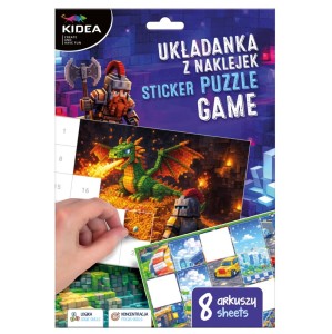 ZESTAW KREATYWNY UKŁADANKA Z NAKLEJEK GAME UNGKA KIDEA 