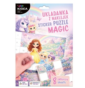 ZESTAW KREATYWNY UKŁADANKA Z NAKLEJEK MAGIC UNMKA KIDEA 