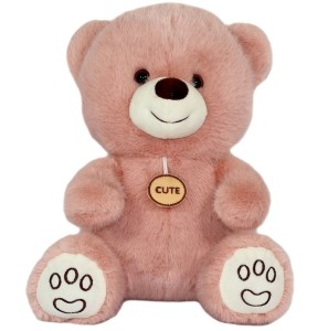 MASKOTKA PLUSZOWY MIŚ CUTE RÓŻOWO KREMOWY 40CM M3893 SUN DAY 