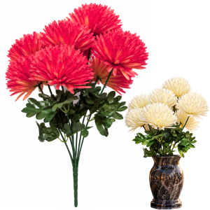 KWIATY SZTUCZNE CHRYZANTEMY ASTRY BUKIET 58CM DUŻY GĘSTY KOLORY FlovioDecor