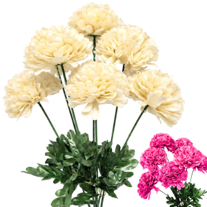 KWIATY SZTUCZNE CHRYZANTEMY BUKIET 56CM DUŻY GĘSTY KOLORY FlovioDecor