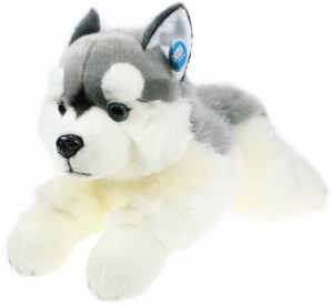 MASKOTKA PLUSZOWY PIES HUSKY LEŻĄCY 61CM 5509 DUBI
