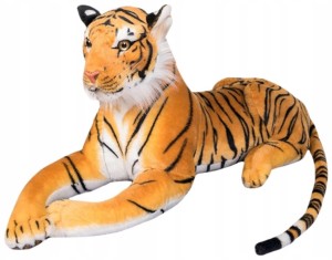 MASKOTKA PLUSZOWY TYGRYS BRĄZOWY LEŻĄCY 60CM 5189 DUBI