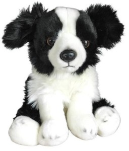 MASKOTKA PLUSZOWY PIES BORDER COLLIE SIEDZĄCY 28CM 35486 DUBI
