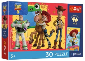 PUZZLE 30 ELEMENTÓW PREMIUM TOY STORY 5 PRZYGODY ZABAWEK Z PLAKATEM 18344 TREFL