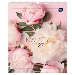 KALENDARZ ŚCIENNY PLANSZOWY NA ROK 2027 33,5x40CM KWIATY 7294 INTERDRUK
