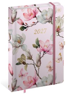 KALENDARZ KSIĄŻKOWY TERMINARZ NA ROK 2027 B5 METALLIC MAGNOLIA 7010 INTERDRUK