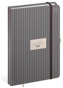 KALENDARZ KSIĄŻKOWY TERMINARZ NA ROK 2027 A5 MAT+UV STRIPES 6914 INTERDRUK
